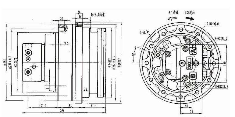 Original Excavator Travel Reducer, Idl Power Head Hydraulic Driving Device