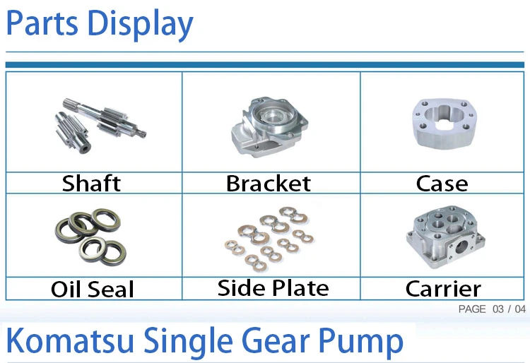 Genuine for Komatsu Gear Pump Assy Construction Machinery Hydraulic Pumps Wheel Loader Bulldozer Excavator Grader Dump Truck OEM Aftermarket Auto Spare Parts